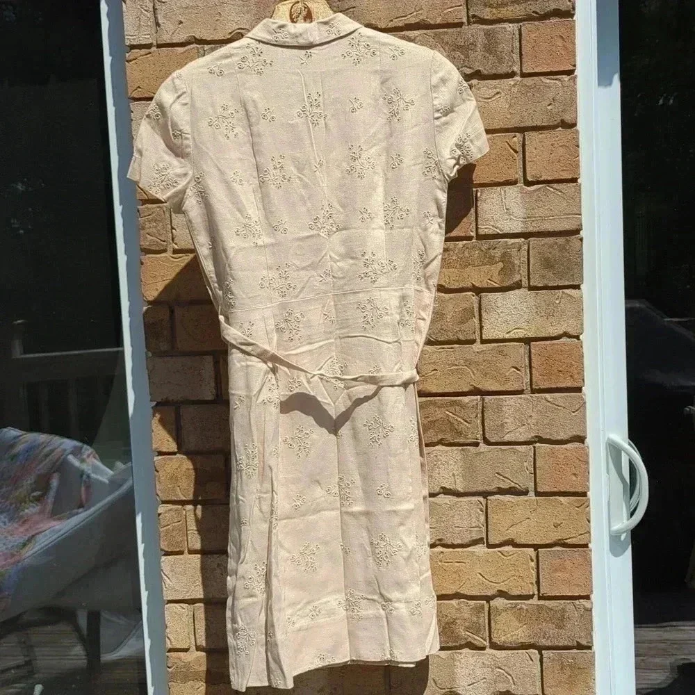 Mediterranean Vintage Linen Dress - Picture 8 of 15